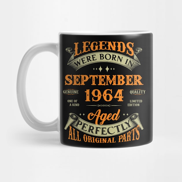Legends Were Born In September 1964 60 Years Old 60th Birthday Gift by Kontjo